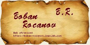 Boban Rocanov vizit kartica